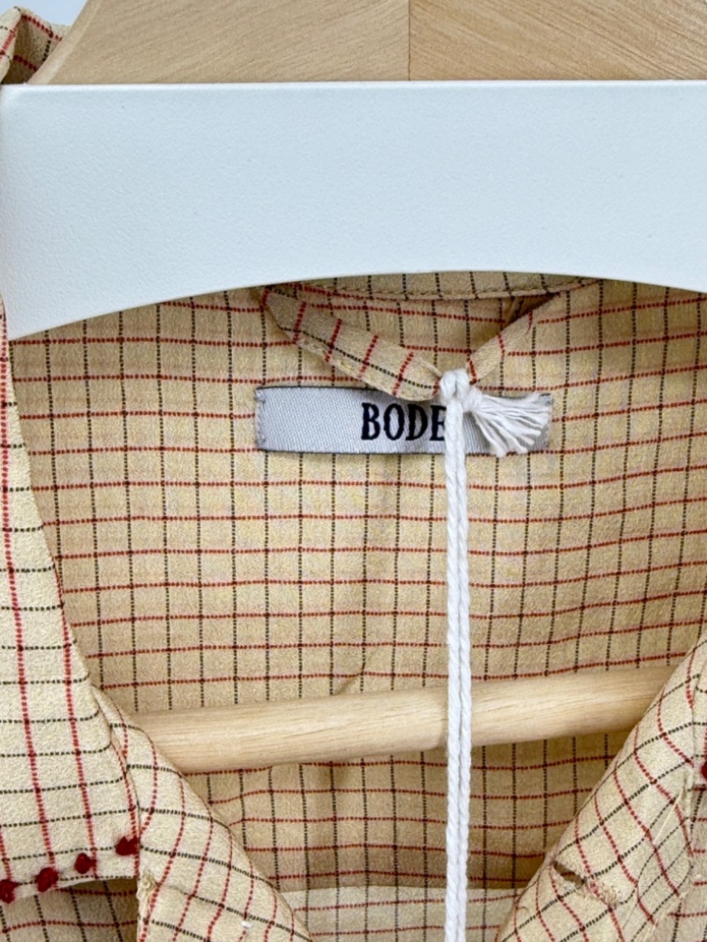 Bode Windowpane Silk Shirt - Picture 4 of 6